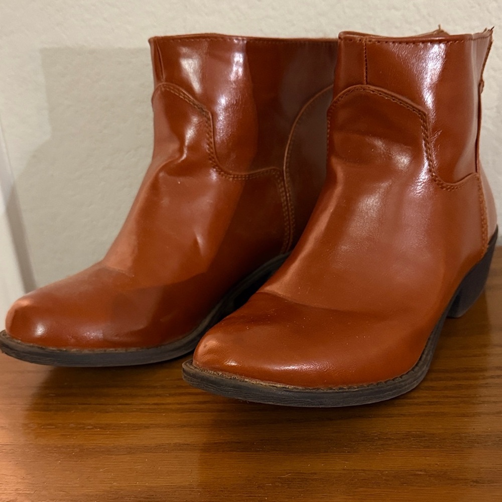 Women's Brown Leather Ankle Boots
